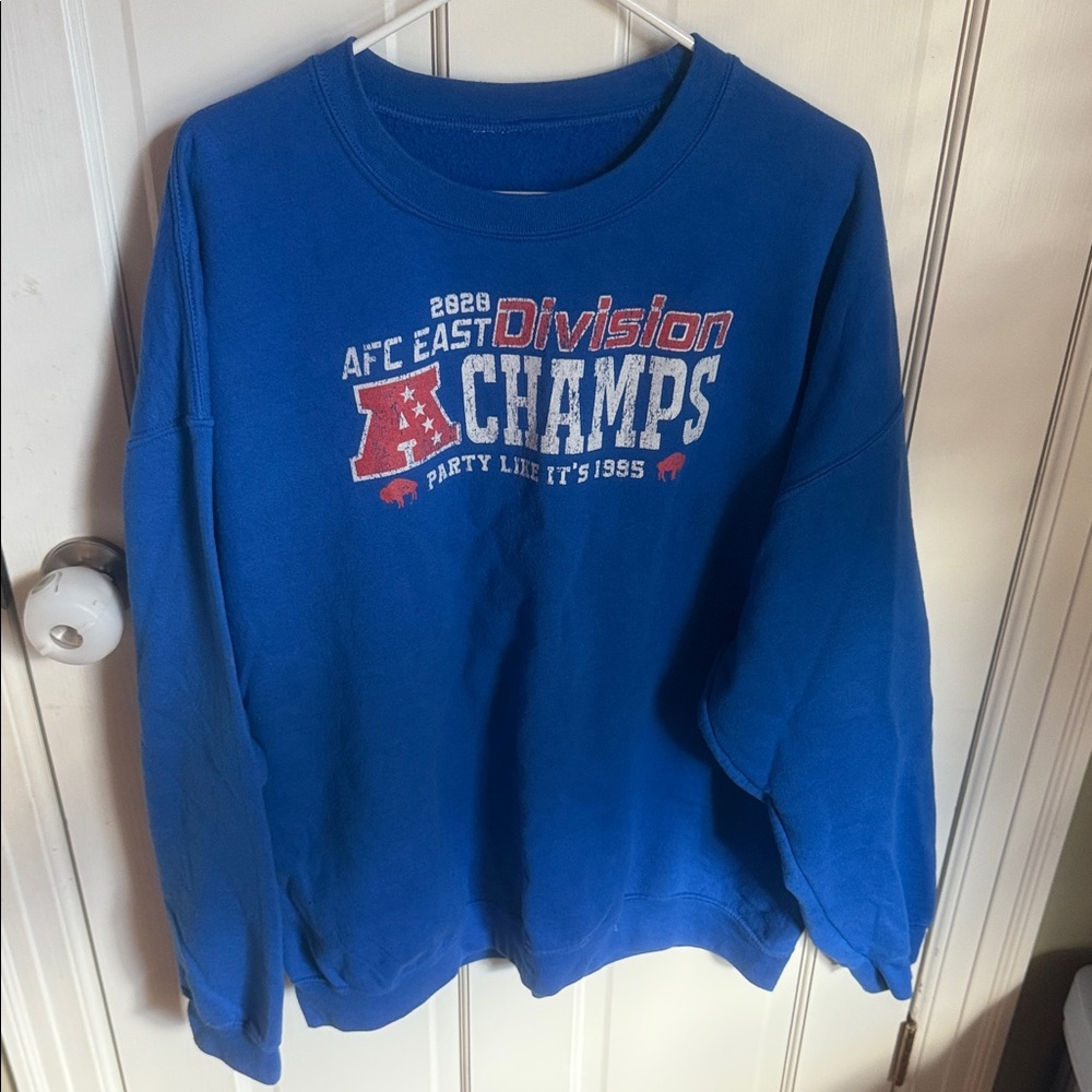 Blue AFC East Division Champs Sweatshirt buffalo bills